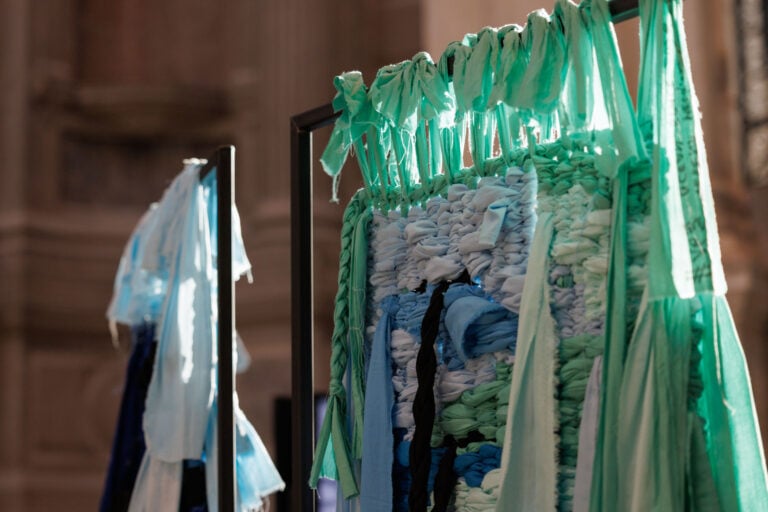 Verena Melgarejo Weinandt, &ldquo;Weaving Connections&rdquo;, 2026. Vista della mostra &ldquo;Tide of Returns&rdquo; [Onde di Ritorni], Ocean Space, Venezia. Commissionata e prodotta da TBA21&ndash;Academy. Foto: Jacopo Salvi