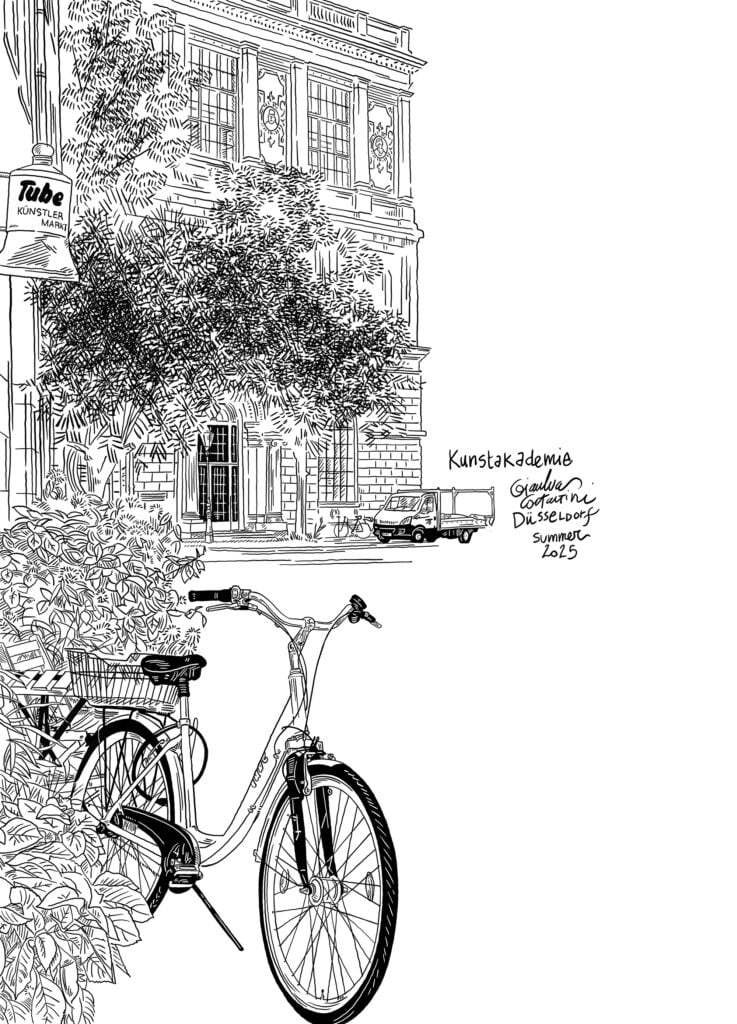 Kunstakademie Dusseldorf, disegno di Gianluca Costantini, estate 2025