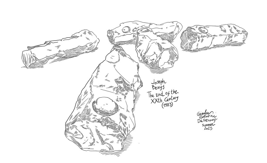 La fine del XX secolo, disegno di Gianluca Costantini, estate 2025