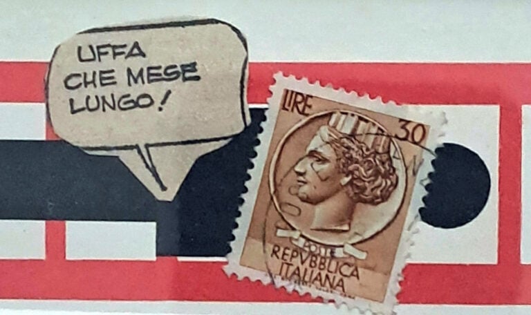 Lamberto Pignotti, francobollo 1968. Courtesy of the Artist e Bianco Contemporaneo