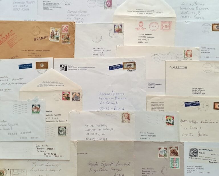 Lamberto Pignotti, Identikit - maestro, 2026. Courtesy of the Artist e Bianco Contemporaneo