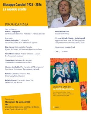 Giuseppe Cassieri e la superba umiltà