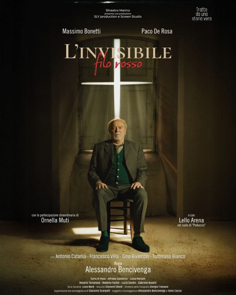Locandina del film "L'invisibile filo rosso" di Alessandro Bencivegna