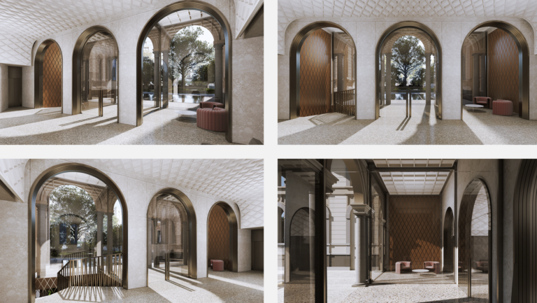 RH Milano, alcuni render degli interni