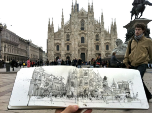A Milano esiste una community di illustratori che racconta la città disegnandola dal vivo