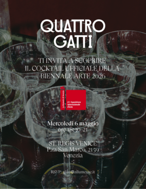 Quattro Gatti - Gin ufficiale della Biennale Arte 2026
