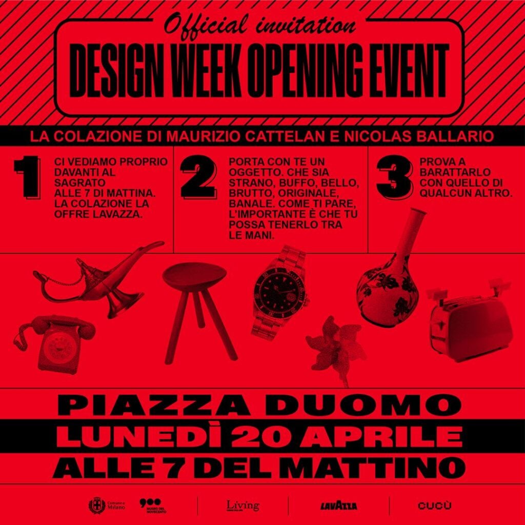 La colazione-baratto in Piazza Duomo a Milano