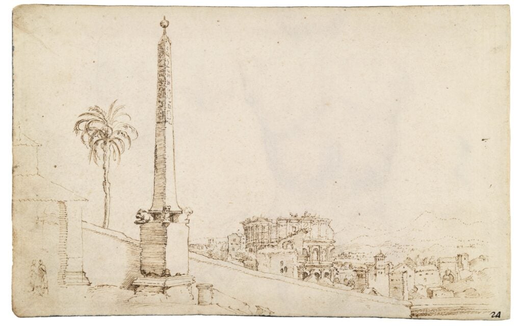 Maarten van Heemskerck, Veduta da Santa Maria in Aracoeli al Colosseo 