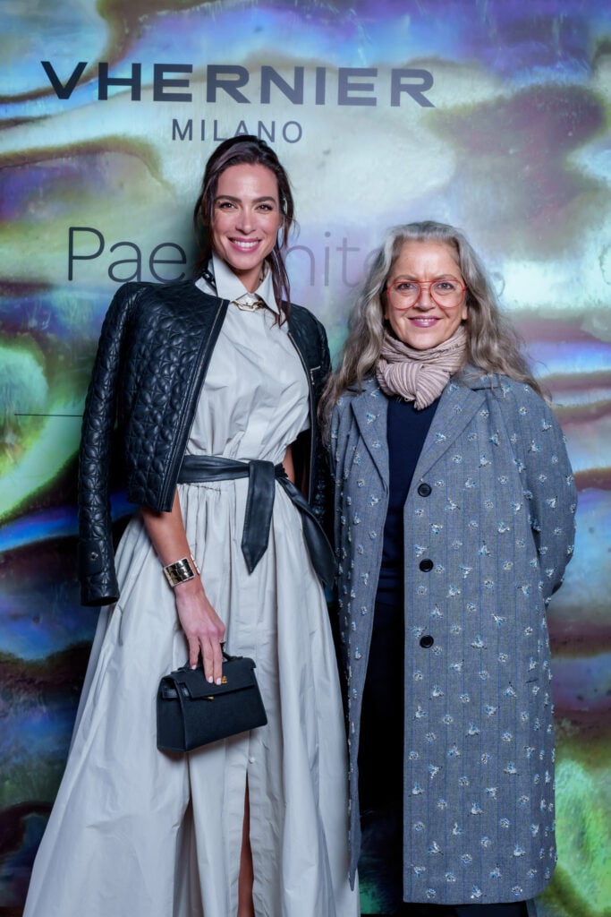 Isabella Traglio, Head of Design e R&D di Vhernier Group e l’artista americana Pae White