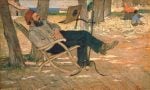 I Macchiaioli, Giovanni Fattori, Diego Martelli a Castiglioncello, 1867. Olio su tavola, 13 x 20 cm. Collezione privata