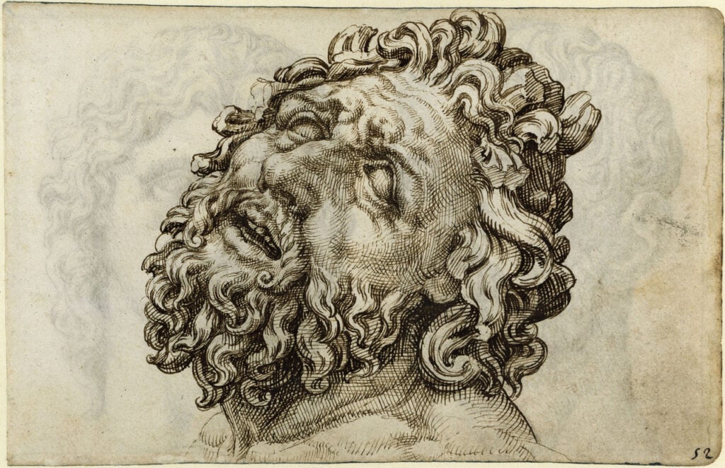 Maarten van Heemskerck, Testa del Laocoonte, Berlino, Staatliche Museen, Kupfertichkabinett
