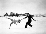 Giochi olimpici invernali del 1948. St. Moritz, Svizzera. Immagine di Walter Sanders &copy; 1948. The Picture Collection LLC. Tutti i diritti riservati. sport invernali