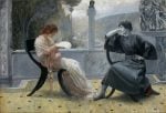 Il simbolismo in Italia, Fondazione Magnani-Rocca, Giulio Aristide Sartorio, La lettura (Catullo e Clodia), circa 1890, olio su tela. Collezione privata
