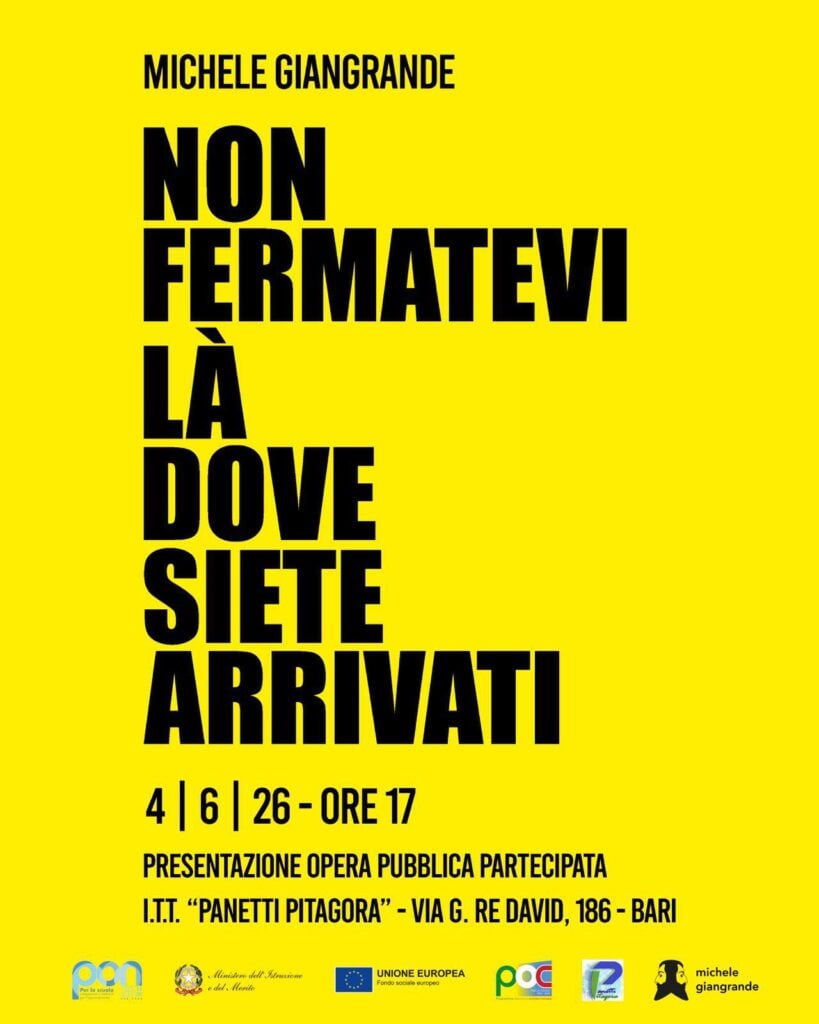 Michele Giangrande – Non fermatevi là dove siete arrivati