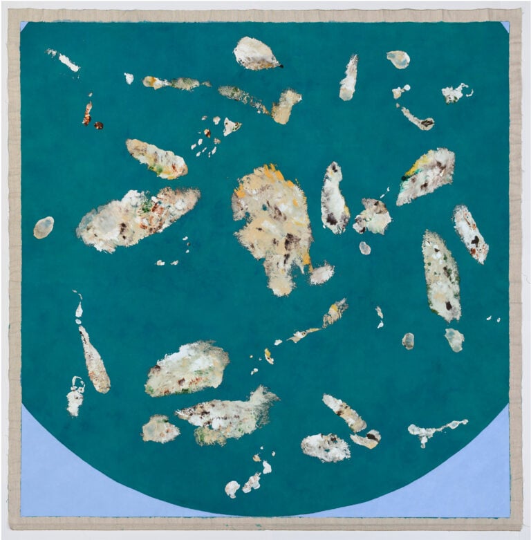 Atlas Ego Imago Mundi ( Il mondo vitruviano ), 2022, tecnica mista su tela, cm 190 x 190