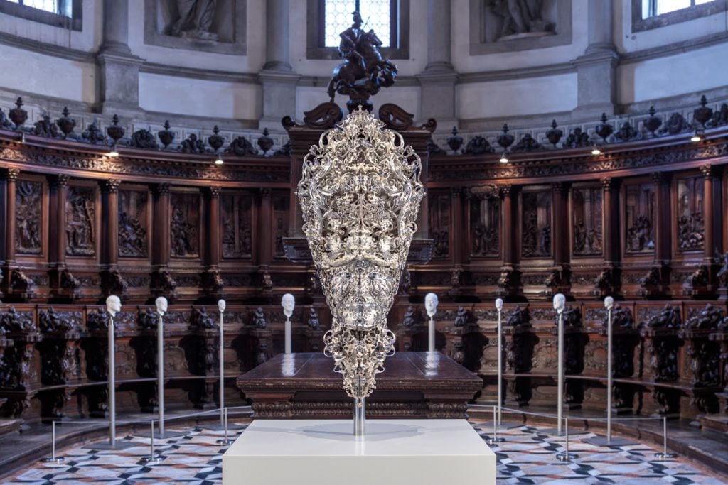 Barry X Ball - The Shape of Time, Basilica di San Giorgio Maggiore. Ph: Francesco Allegretto
