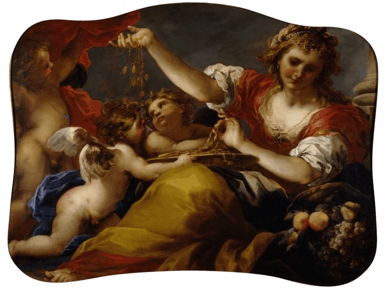 La virt&ugrave; e la grazia, Galleria BPER di Modena, Valerio Castello, Allegoria dell'Abbondanza