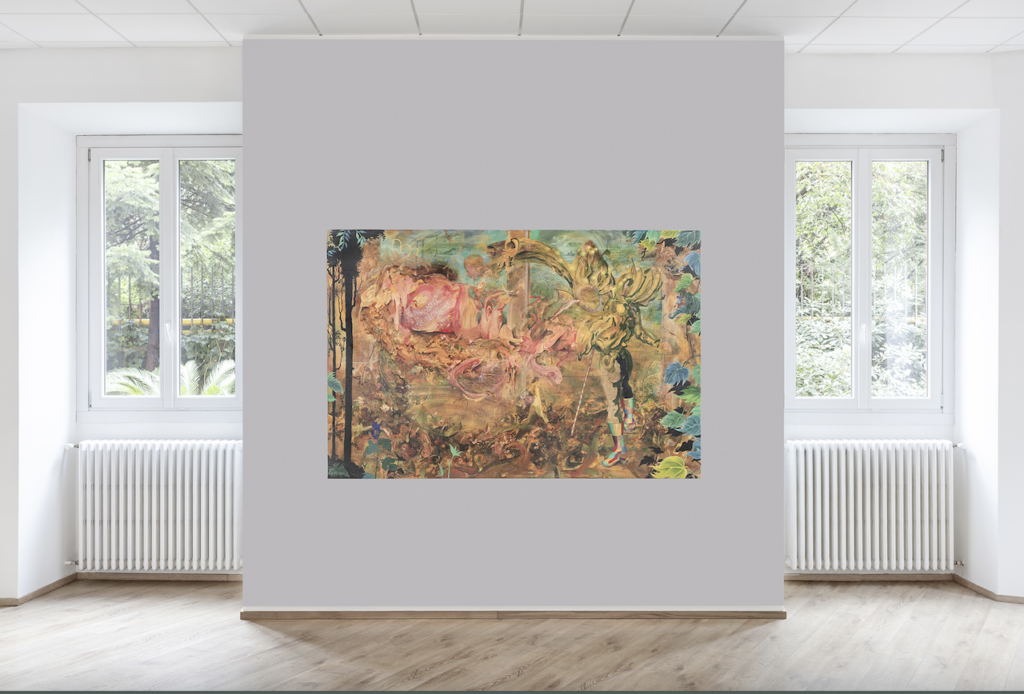 Iain Andrews, Whispers from the Red Room, installation view at Galleria Gaburro, Milano, 2026. Courtesy Galleria Gaburro