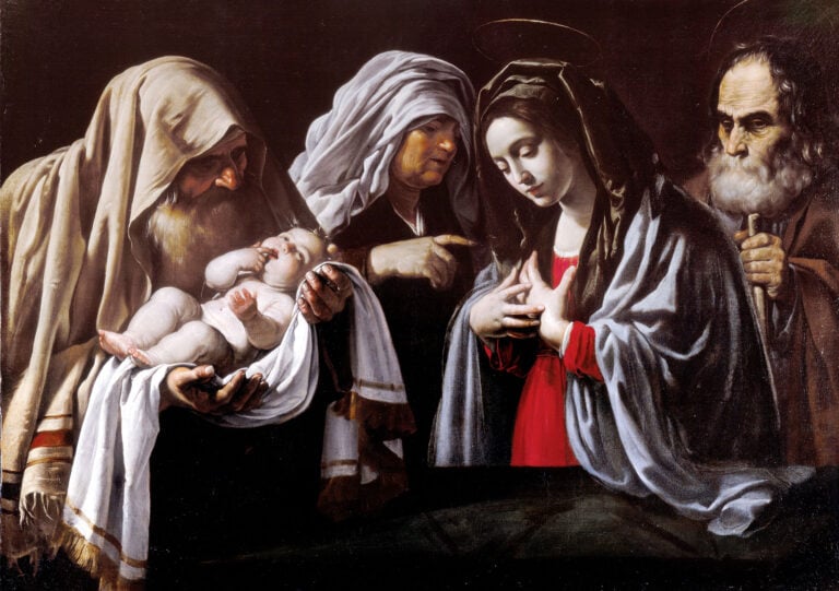La virt&ugrave; e la grazia, Galleria BPER di Modena, Rutilio Manetti, Presentazione al tempio