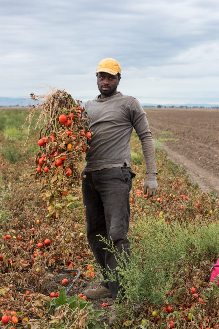 Maria Palmieri, Ritratto di bracciante in un campo di pomodoro, Rignano Garganico (FG), 2020