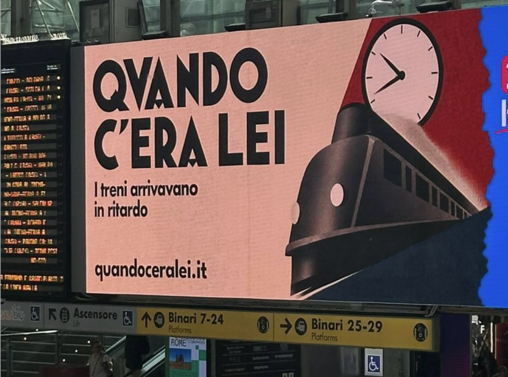 QVANDO C’ERA LEI di Renzi contro Meloni. Intervista all’ideatrice della campagna: “in un pomeriggio anche grazie all’AI”