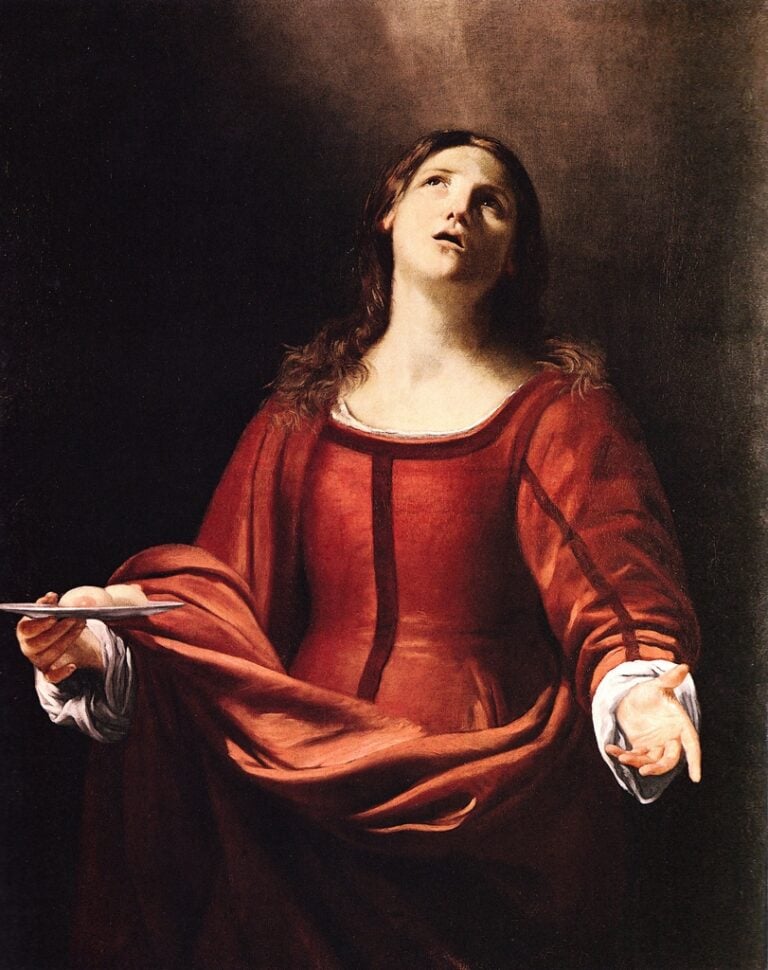 La virt&ugrave; e la grazia, Galleria BPER di Modena, Guido Cagnacci, Sant'Agata