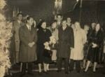 Alberto Sordi, Valeria Alberti , Vana Caruso e Giulio Turcato a un ricevimento