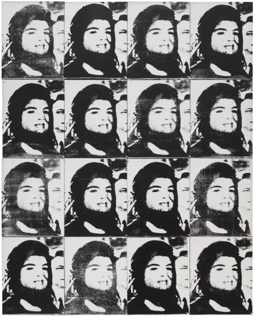 Andy Warhol, Sixteen Jackies, 1964. Courtesy Phillips