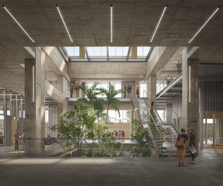 3X-Catalunya Media City. Interior courtyard for social interaction Courtesy &copy; Filippo Bolognese