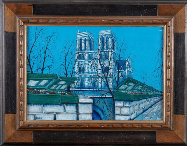 Colibri (Bruno Bricoli), Bouquinistes con Notre Dame, 1993. Courtesy Casa Museo Colibri