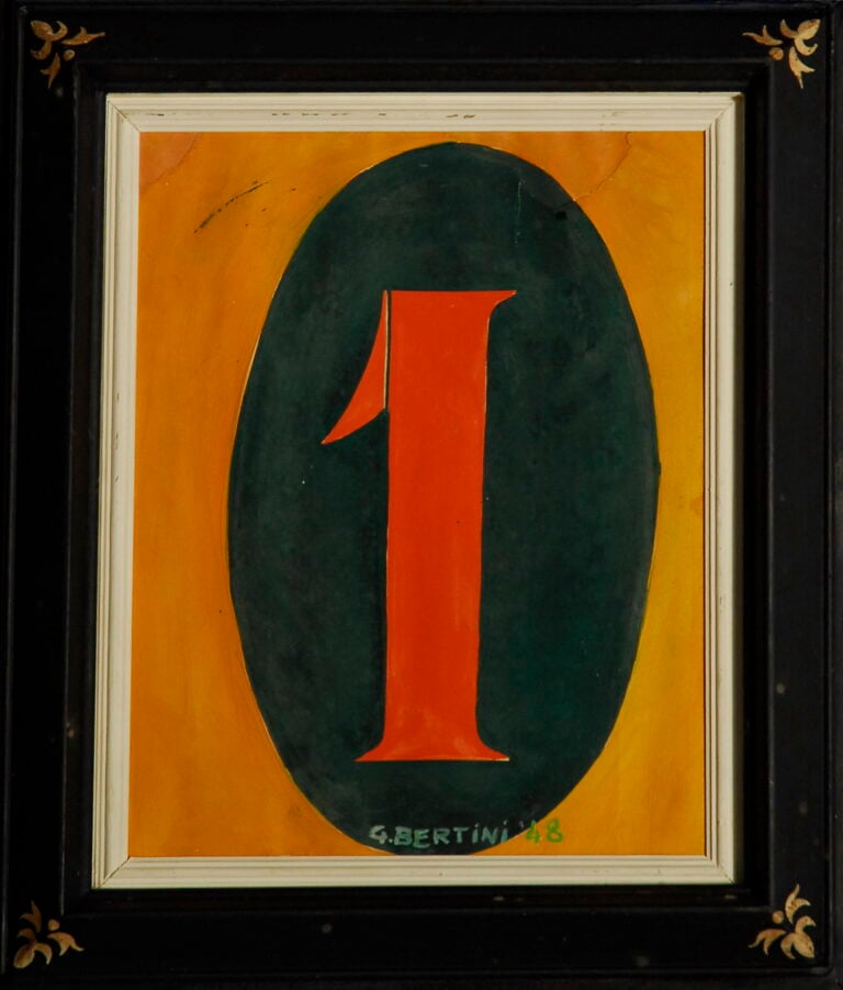 Gianni Bertini, Numero 1, 1948, tempera su carta su tavola, 40x33 cm, Courtesy Associazione Gianni Bertini, Milano