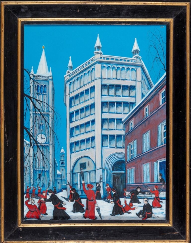 Colibri (Bruno Bricoli), Preti al Battistero, 1994. Courtesy Casa Museo Colibri