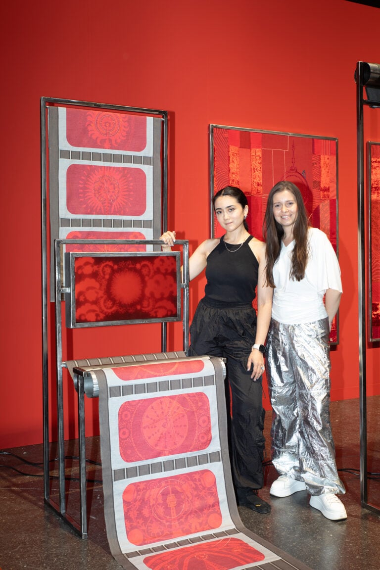 L'artista Aziza Kadyri e la gallerista Agnieszka Faferek, Eastcontemporary, Art Basel 2026. Courtesy Eastcontemporary, Milano