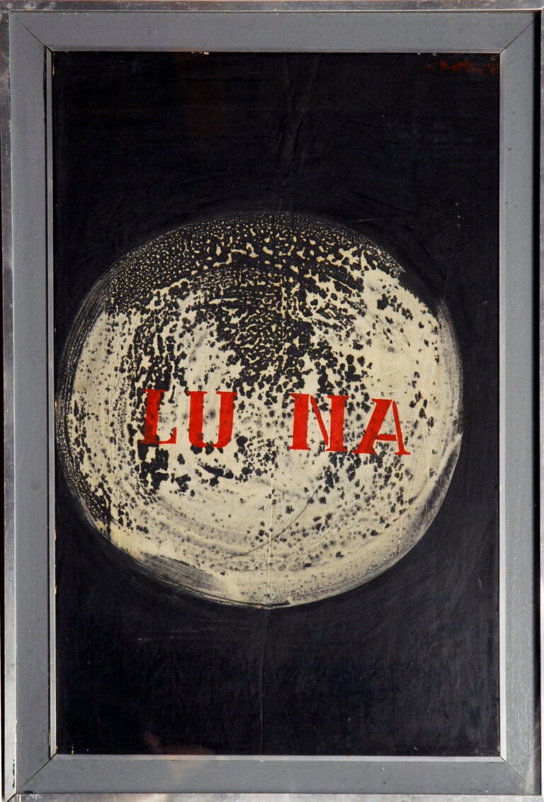Gianni Bertini, Luna, 1949, olio e tempera su tavola, 69 x 42 cm, Courtesy Associazione Gianni Bertini, Milano