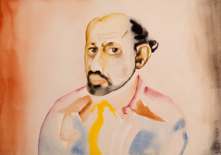 Francesco Clemente, Allen Ginsberg, 1982-87. Acquarello su carta, &copy; Francesco Clemente &copy; Triennale Milano