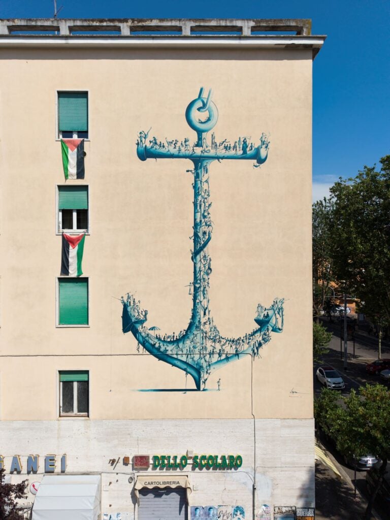 Il quartiere Tufello di Roma sempre più ricco di street art. Il nuovo intervento è di Nico Lopez Bruchi, l’intervista