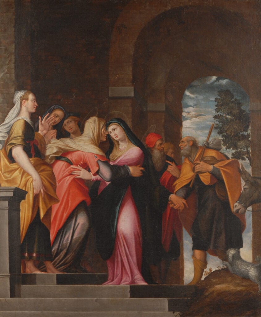 Camillo Procaccini (Parma, 1561 - Mila no, 1629) (attribuito), Visitazione, Secc. XVI – XVII, Olio su tela, cm. 135 x 113. Convento di Cerro Maggiore