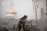 L'incendio nella Cattedrale della Dormizione a Kiev, dopo il raid russo. Photo Ministero della Cultura dell'Ucraina