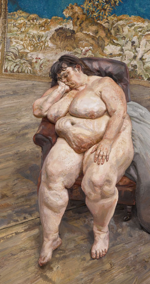 Lucian Freud, Sleeping by the Lion Carpet. Courtesy Sotheby&rsquo;s