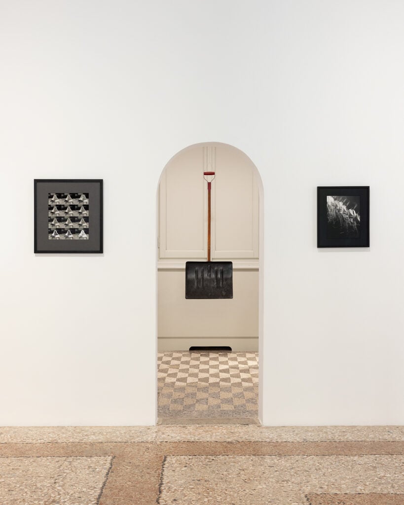 Marcel Duchamp & Sturtevant, Dialogues are mostly fried snowballs, installation view, Thaddaeus Ropac Milan 2026. Courtesy Thaddaeus Ropac gallery, London - Paris - Salzburg - Milan - Seoul. Photo Roberto Marossi