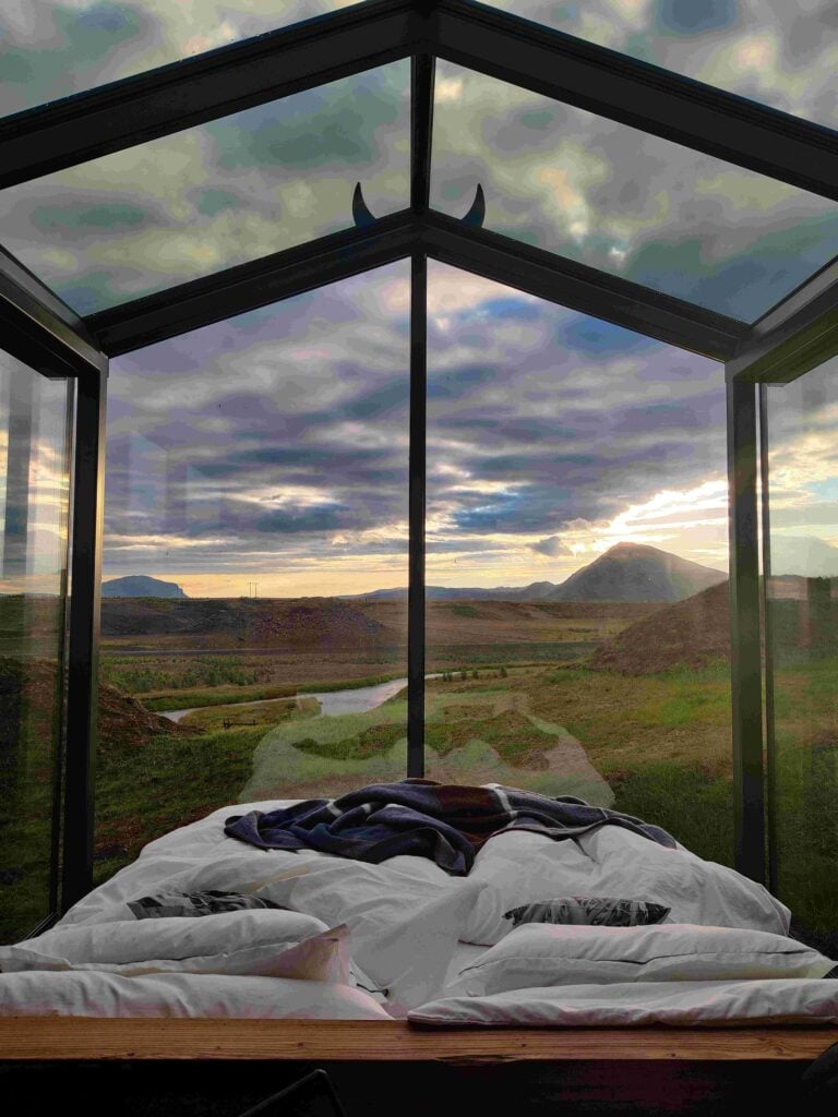 Panorama Glass Lodge una delle cabine vetrate per ammirare l'eclissi solare. &copy;Panorama Glass Lodge