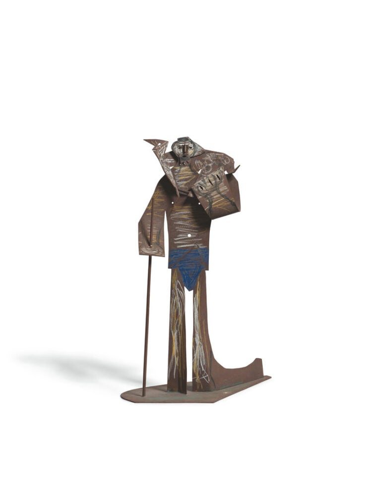 Picasso. L'uomo dell'agnello. 1961. Lamina di metallo. Fondazione Almine e Bernard Ruiz-Picasso