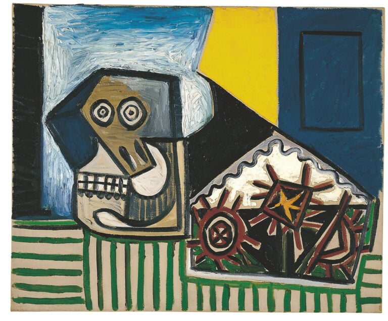 Picasso, Natura morta con cranio e tre ricci. Olio su tela, 1947. Museo Picasso Malaga