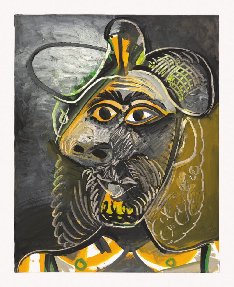 Picasso. Testa di uomo. olio su tela. 1971. Fondazione Almine e Berbard Ruiz-Picasso