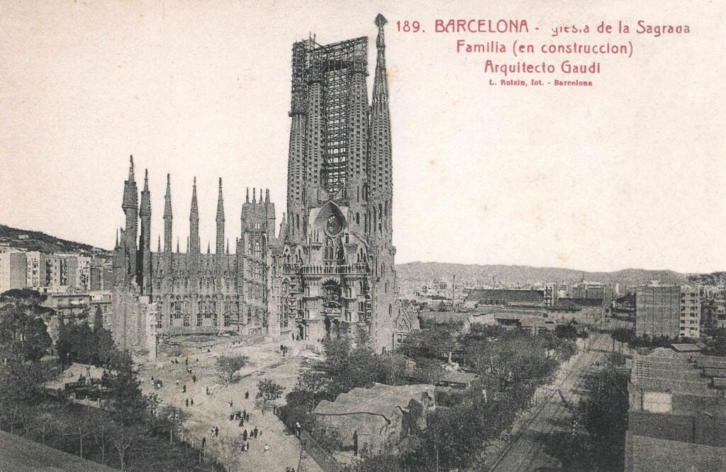 Sagrada Familia, foto d'epoca