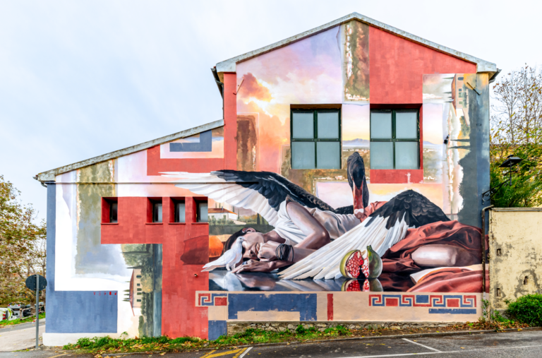 Il murales di Vesod a Riparbella