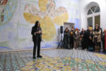 Maria Luce Cacciaguerra, Operazione di niente: l&rsquo;archivio, performative reading on the occasion of the opening of Santa do pau oco. Ph. Videometr&ograve;