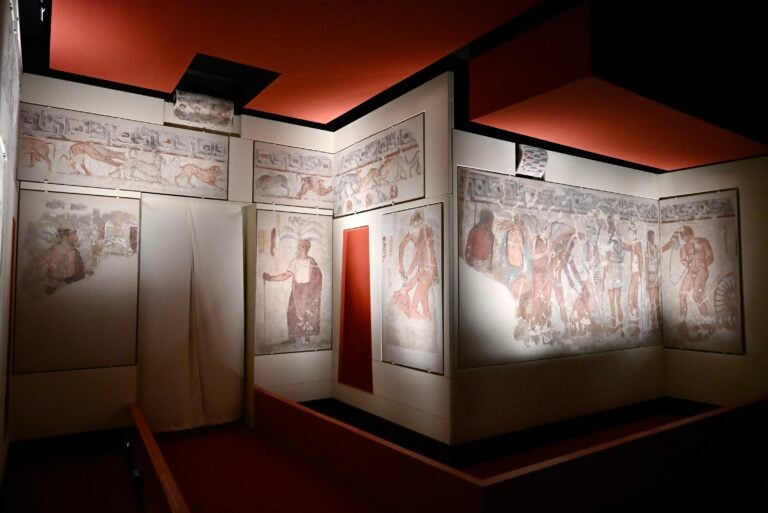 Le pitture staccate della Tomba Fran&ccedil;ois di Vulci al Museo Nazionale Etrusco di Villa Giulia, Roma. Photo Valentina Sensi
