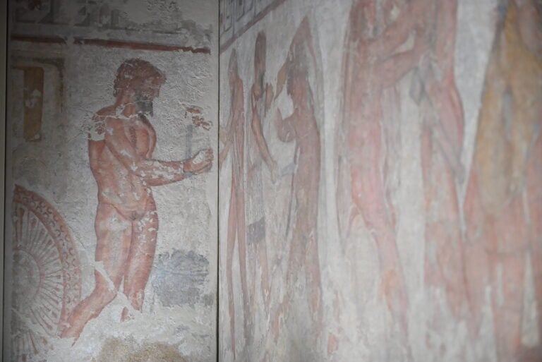 Le pitture staccate della Tomba Fran&ccedil;ois di Vulci al Museo Nazionale Etrusco di Villa Giulia, Roma. Photo Valentina Sensi