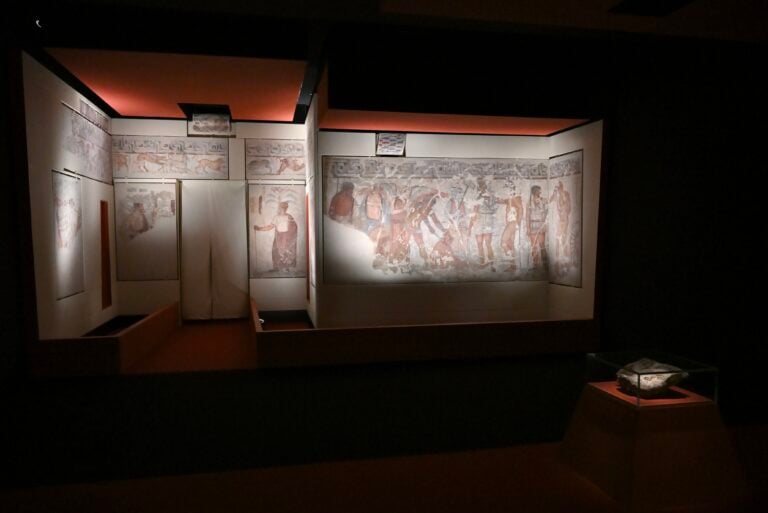 Le pitture staccate della Tomba Fran&ccedil;ois di Vulci al Museo Nazionale Etrusco di Villa Giulia, Roma. Photo Valentina Sensi